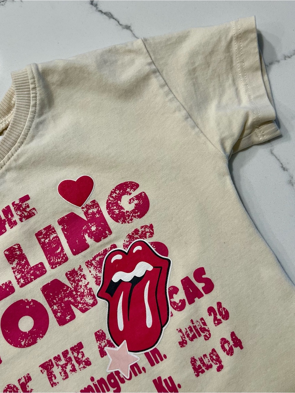 ZARA Kids - The Rolling Stones Cream T-Shirt 🎸❤️😎❤️ - Picture 3 of 8
